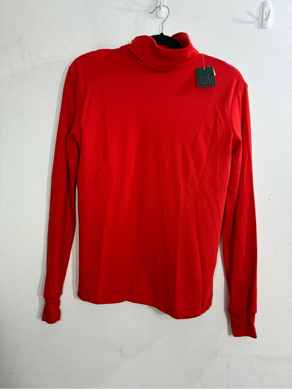 Vintage Women's Red Turtleneck Long Sleeve Top New old stock